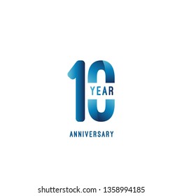 10 Year Anniversary Vector Template Design Illustration