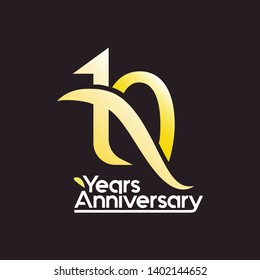 10 Year Anniversary Vector Template Design Illustration