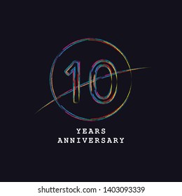10 Year Anniversary Vector Template Design Illustration