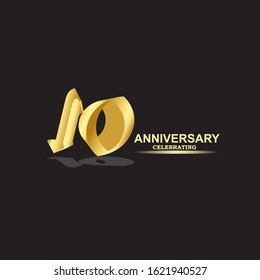 10 Year Anniversary Vector Template Design Illustration