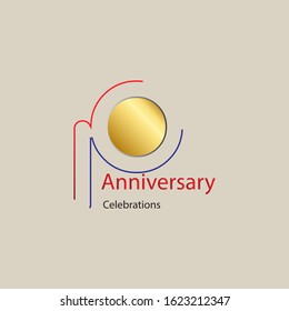10 Year Anniversary Vector Template Design Illustration