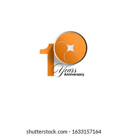 10 Year Anniversary Vector Template Design Illustration