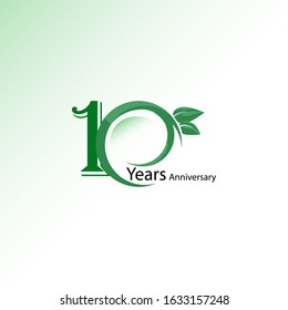 10 Year Anniversary Vector Template Design Illustration