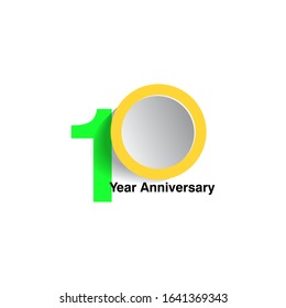 10 Year Anniversary Vector Template Design Illustration
