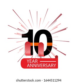 10-jährige Vektorillustration-Vorlagendesign-Illustration