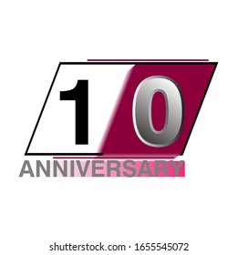 10 Year Anniversary Vector Template Design Illustration