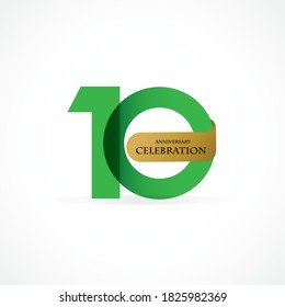 10 Year Anniversary Vector Template Design Illustration