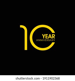 10 Year Anniversary Vector Template Design Illustration, Template Icons, Year Icons Vector