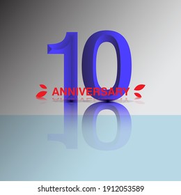 10 Year Anniversary Vector Template Design Illustration