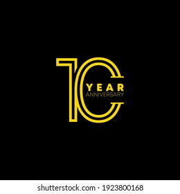 10-jährige Vektor Template Design Illustration, Template Icons, Year Icons Vect