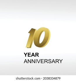 10-jährige Vektor Template Design Illustration
