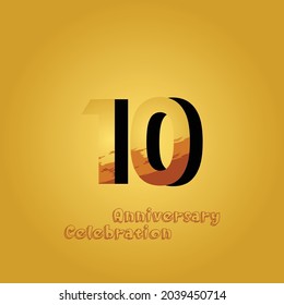 10 Year Anniversary Vector Template Design Illustration