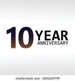 10 Year Anniversary Vector Template Design Illustration