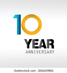 10 Year Anniversary Vector Template Design Illustration