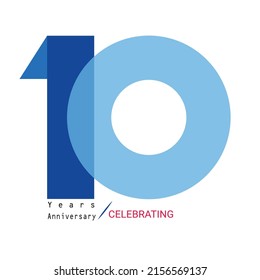 10 Year Anniversary Vector Template Design Illustration