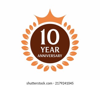 10 Year Anniversary Vector Template Design Illustration