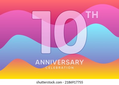 10 Year Anniversary Vector Template Design Illustration