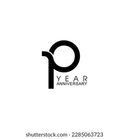 10 Year Anniversary Vector Template Design Illustration, Template Icons, Year Icons Vector