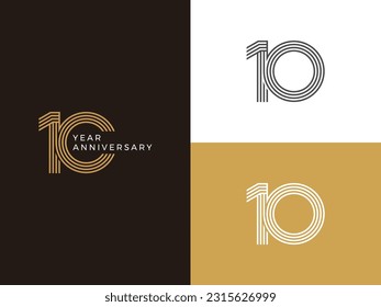 10 year anniversary vector template, number 10 ten design illustration