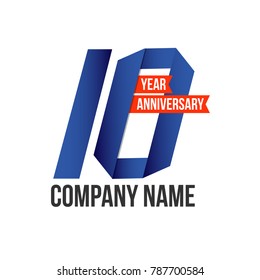 10 Year Anniversary Vector Template Design