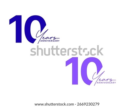 10 Year Anniversary Vector Template Design Illustration.2025