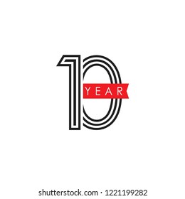 10 Year Celebrate Vector Template Design Illustration