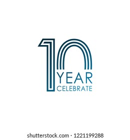 10 Year Celebrate Vector Template Design Illustration