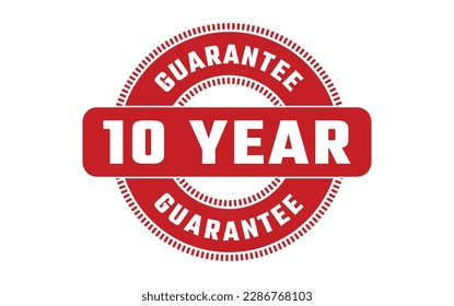 Sello de caucho de garantía de 10 años