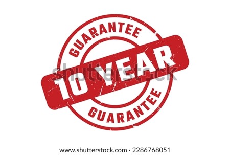 10 Year Guarantee Rubber Stamp