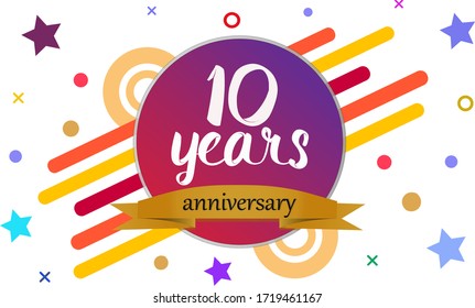 10 years anniversary a big company celebrate date