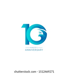 10 Years Anniversary Bird Model Vector Template Design Illustration