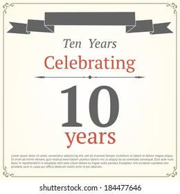 10 years anniversary card