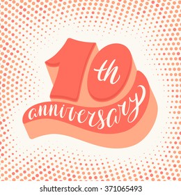 10 years anniversary card.