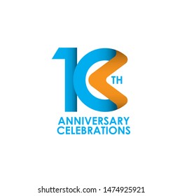 10 Years Anniversary Celebrating Vector Template Design Illustration
