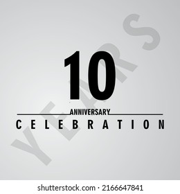 10 Years anniversary celebration 3D vector template design illustration