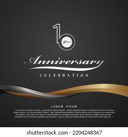 10 Years anniversary celebration 3d vector template design illustration
