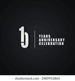 10 years anniversary celebration 3d vector template design illustration