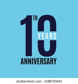 10 years anniversary celebration or birthday card free vector