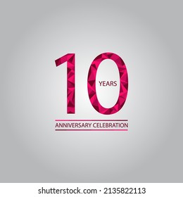 10 years anniversary celebration template design illustration