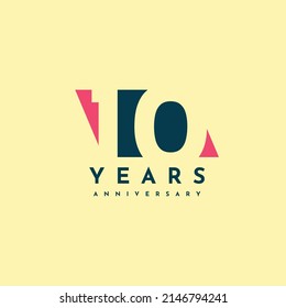 10 years anniversary celebration template design