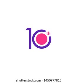 10 Years Anniversary Celebration Vector Template Design Illustration