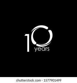 10 Years Anniversary Celebration Vector Template Design Illustration