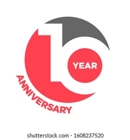 10 Years Anniversary Celebration Vector Template Design Illustration