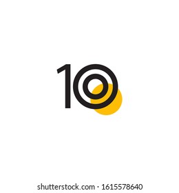 10 Years Anniversary Celebration Vector Template Design Illustration