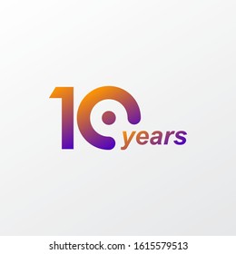 10 Years Anniversary Celebration Vector Template Design Illustration