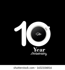 10 Years Anniversary Celebration Vector Template Design Illustration