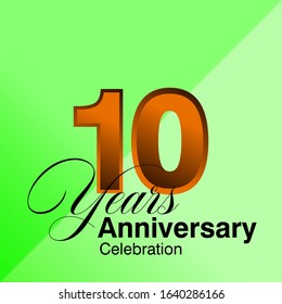 10 Years Anniversary Celebration Vector Template Design Illustration