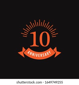 10 Years Anniversary Celebration Vector Template Design Illustration