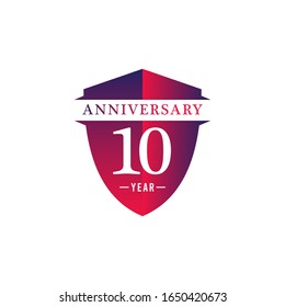 10 Years Anniversary Celebration Vector Template Design Illustration