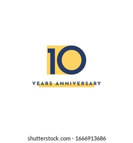 10 Years Anniversary Celebration Vector Illustration Template Design